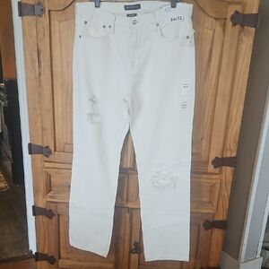 Aeropostale Men's Relaxed Fit Off-White Jeans